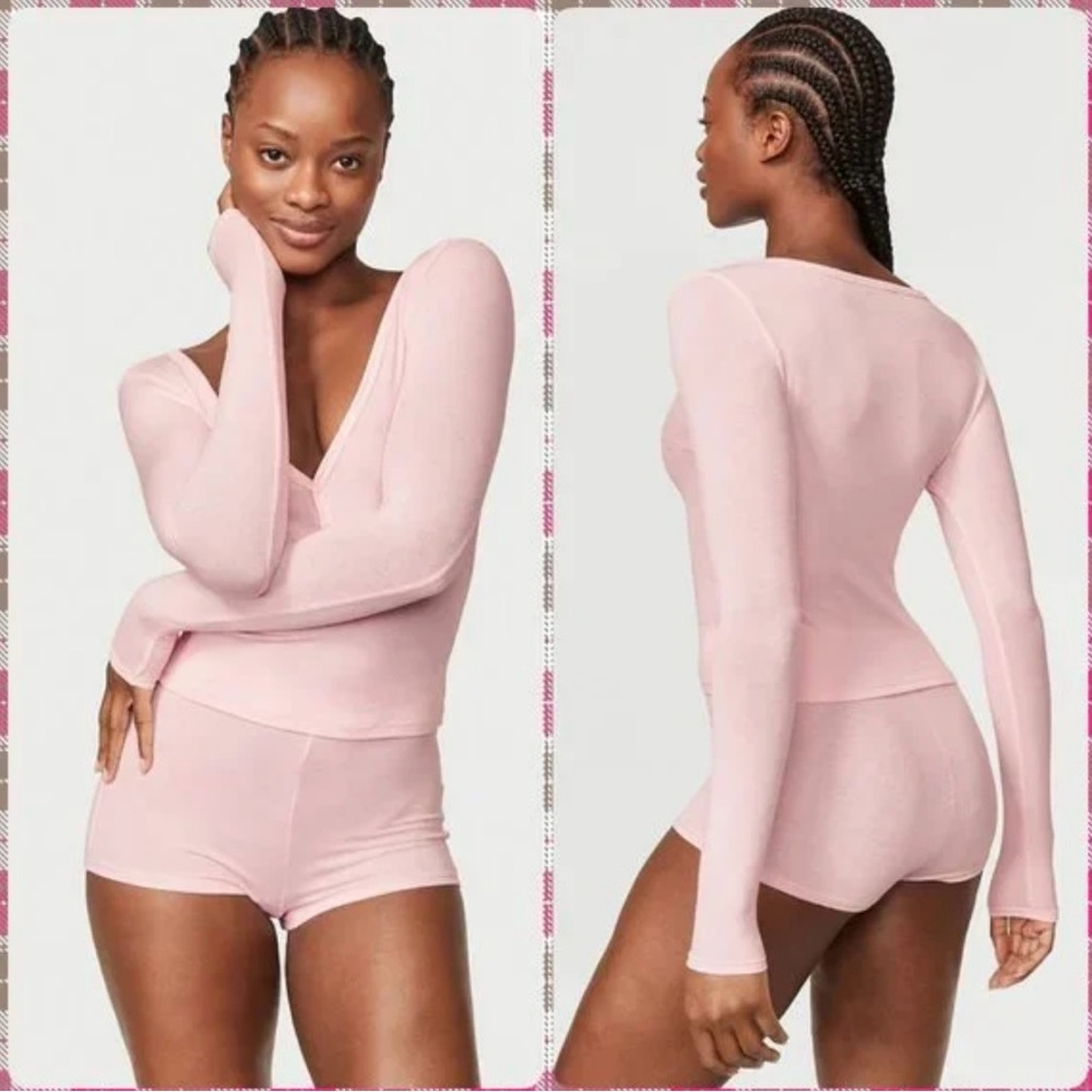 Victoria's Secret Soft Pink Long Sleeve Pajama Set